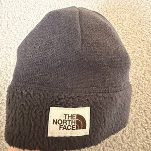 The North Face Dark Gray Fleece Beanie